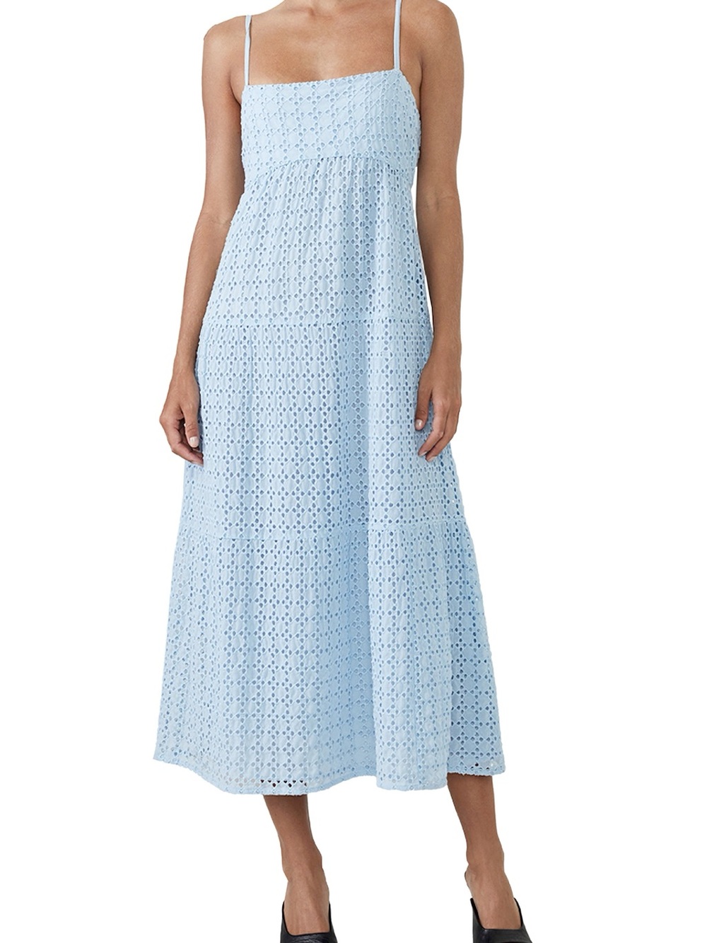 Bardot Women’s Broderie Flow Eyelet Dress Light Blue